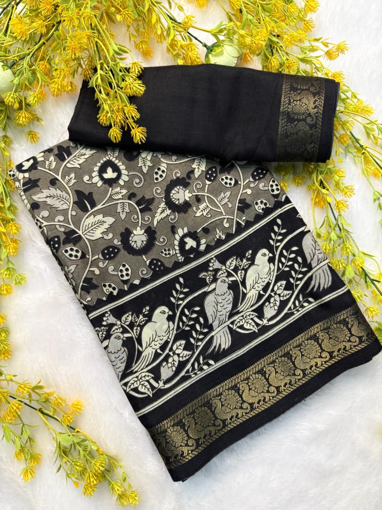 Kayatri New super mul mul cotton  bandhej  flower saree
