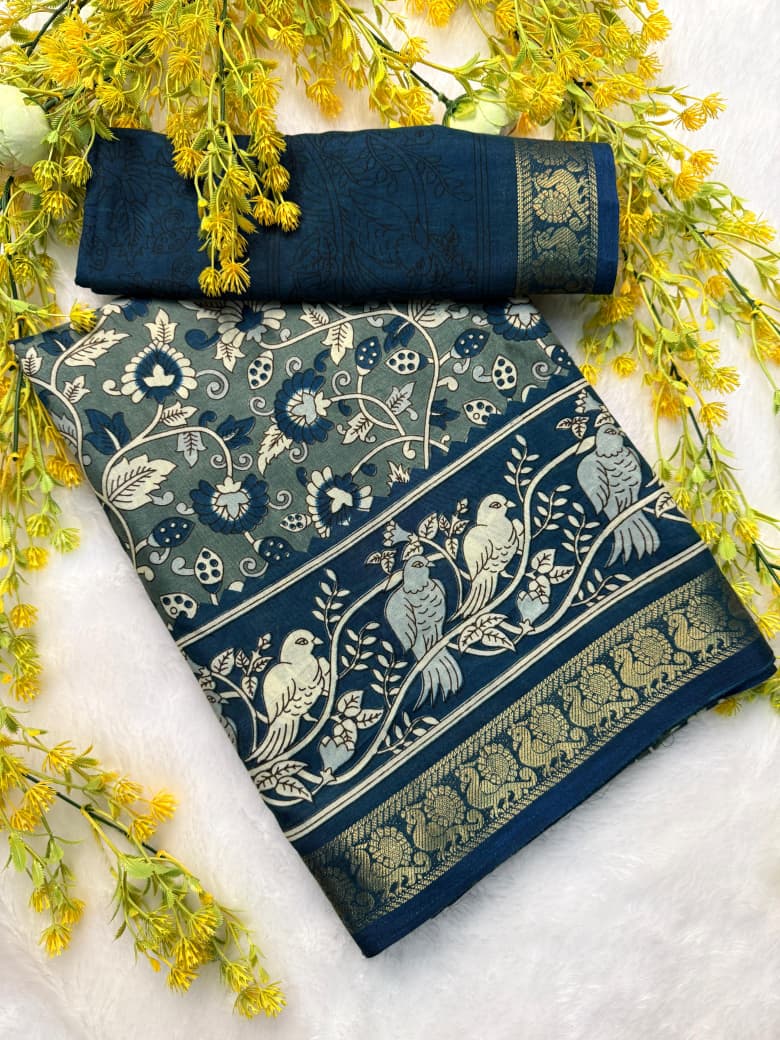 Kayatri New super mul mul cotton  bandhej  flower saree