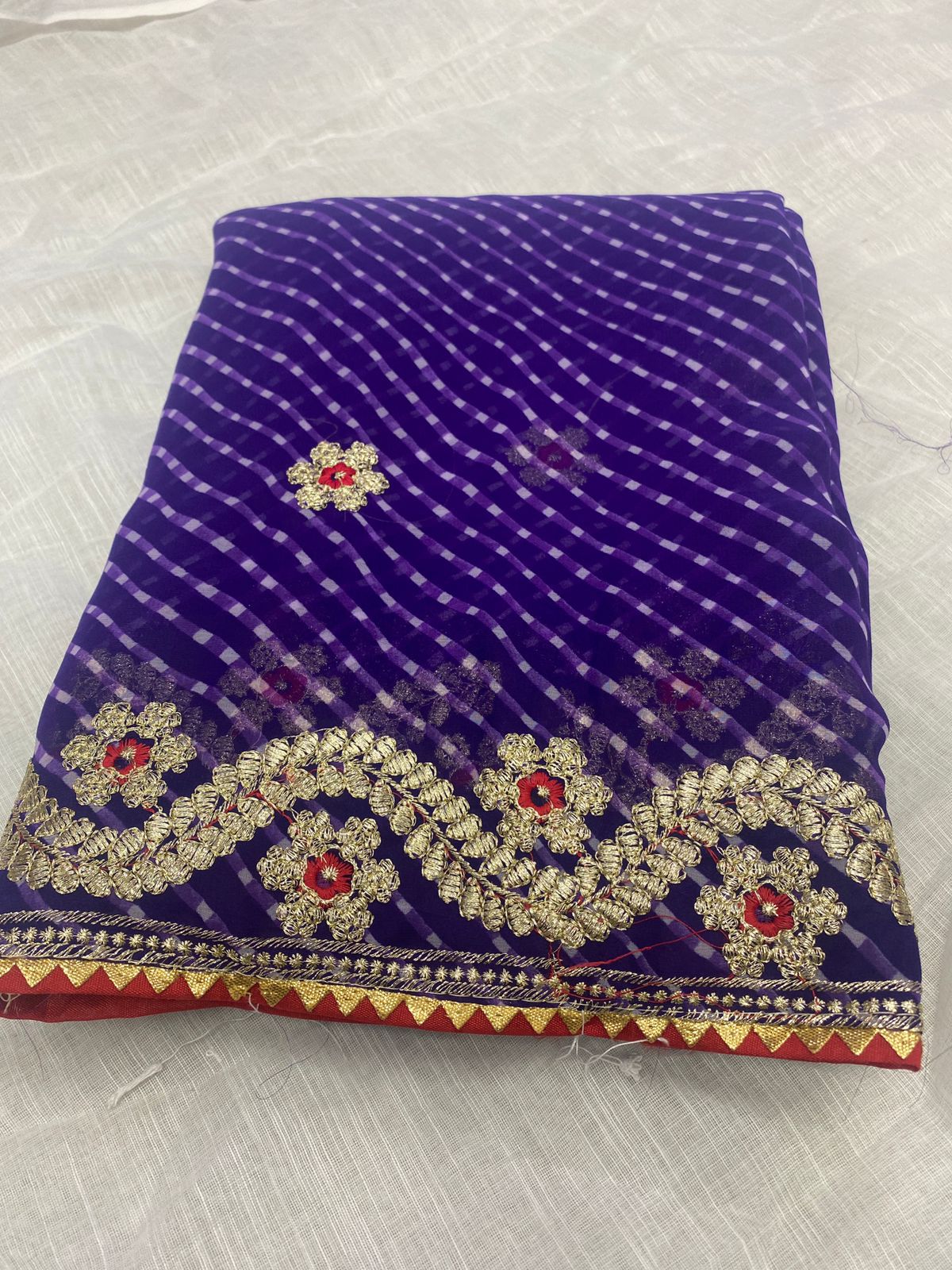 Kayatri New Gerogjat fabrics lehriya design C Palu jari work