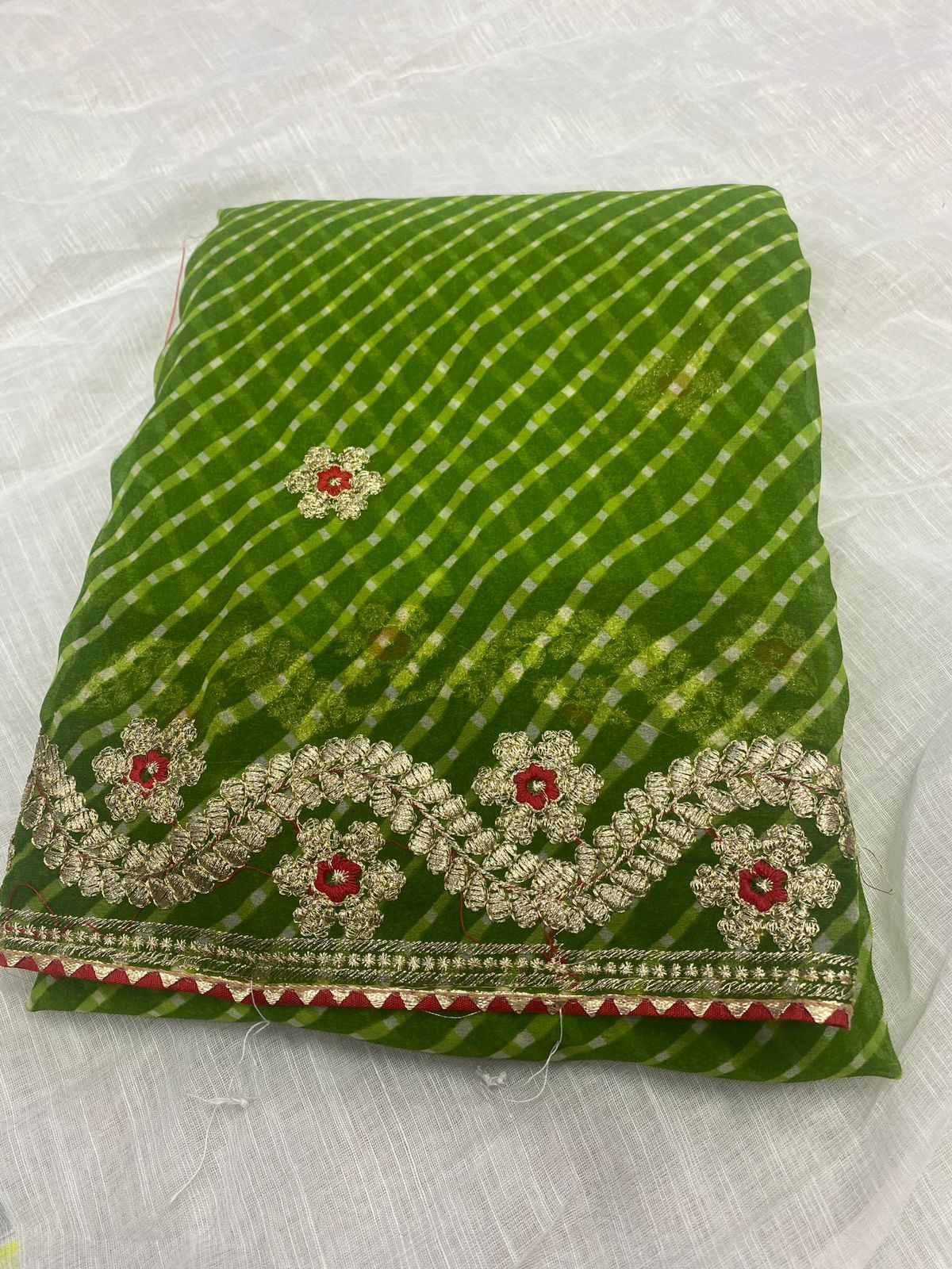 Kayatri New Gerogjat fabrics lehriya design C Palu jari work
