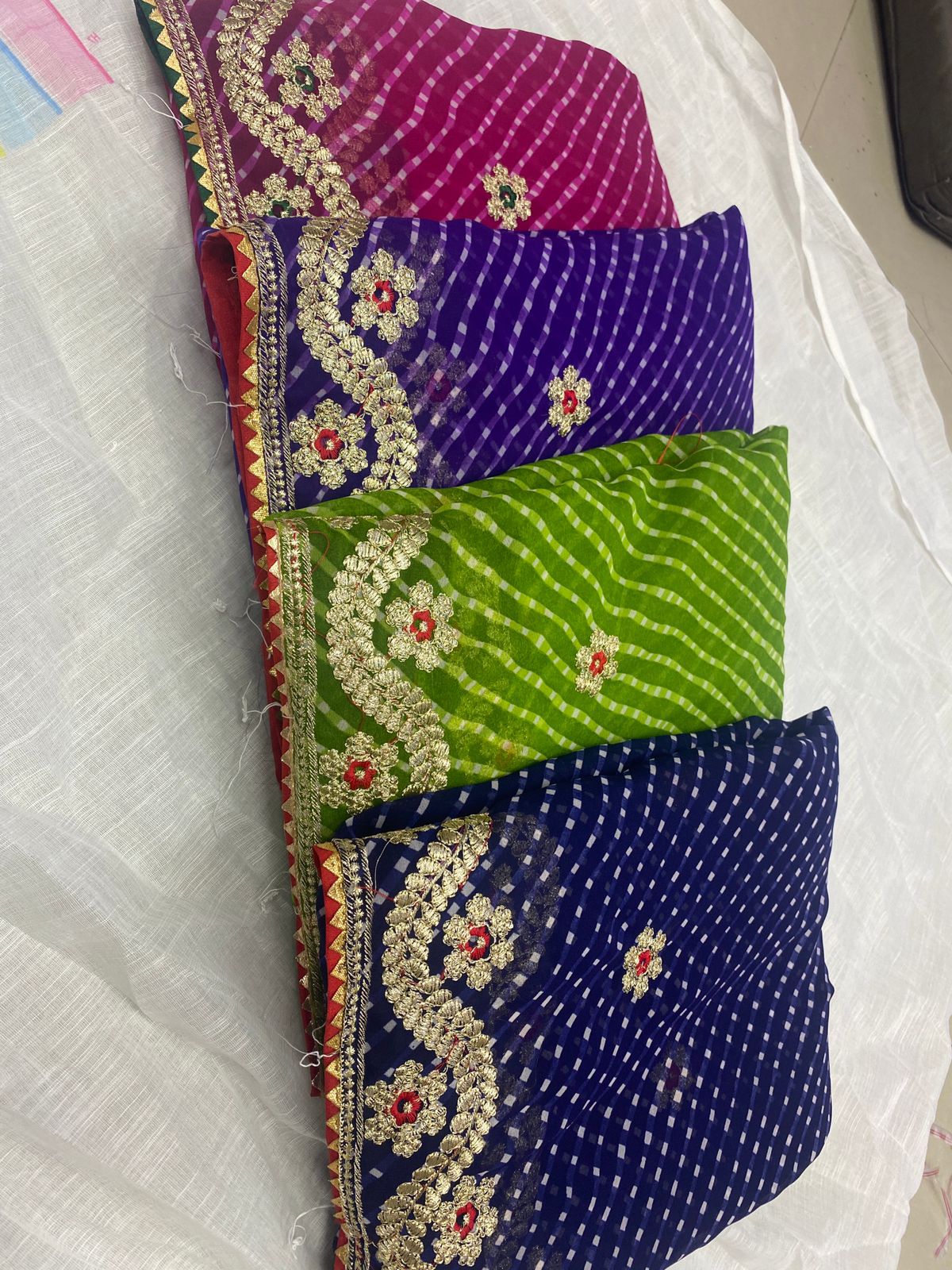 Kayatri New Gerogjat fabrics lehriya design C Palu jari work