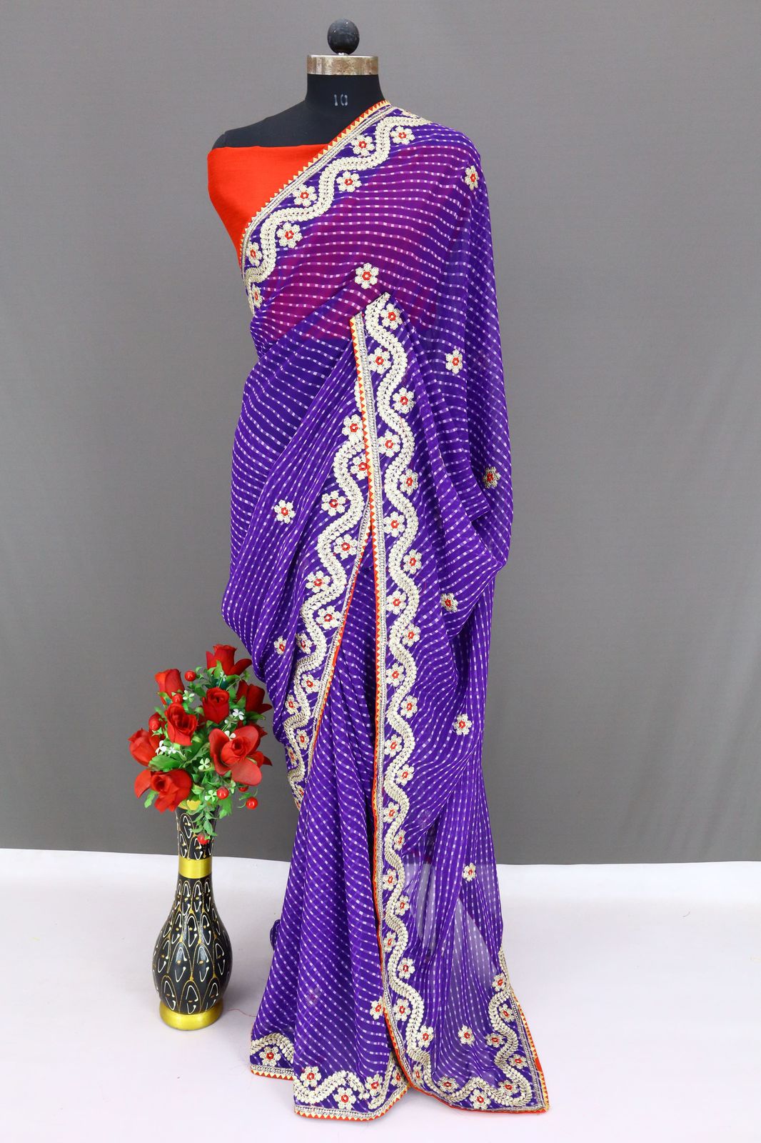 Kayatri New Gerogjat fabrics lehriya design C Palu jari work