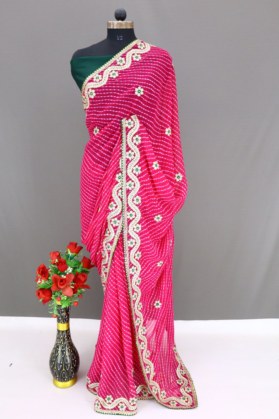Kayatri New Gerogjat fabrics lehriya design C Palu jari work