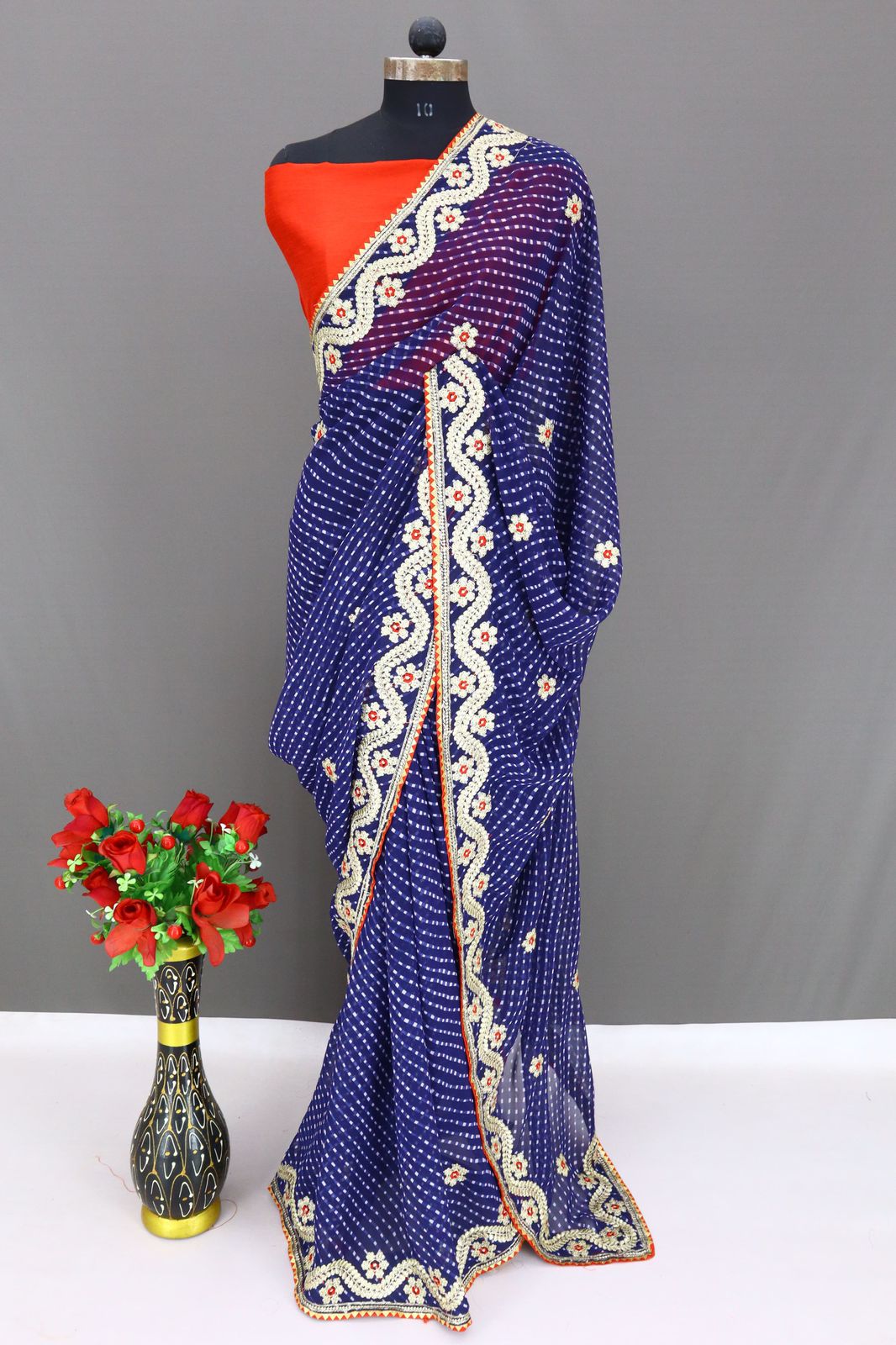 Kayatri New Gerogjat fabrics lehriya design C Palu jari work
