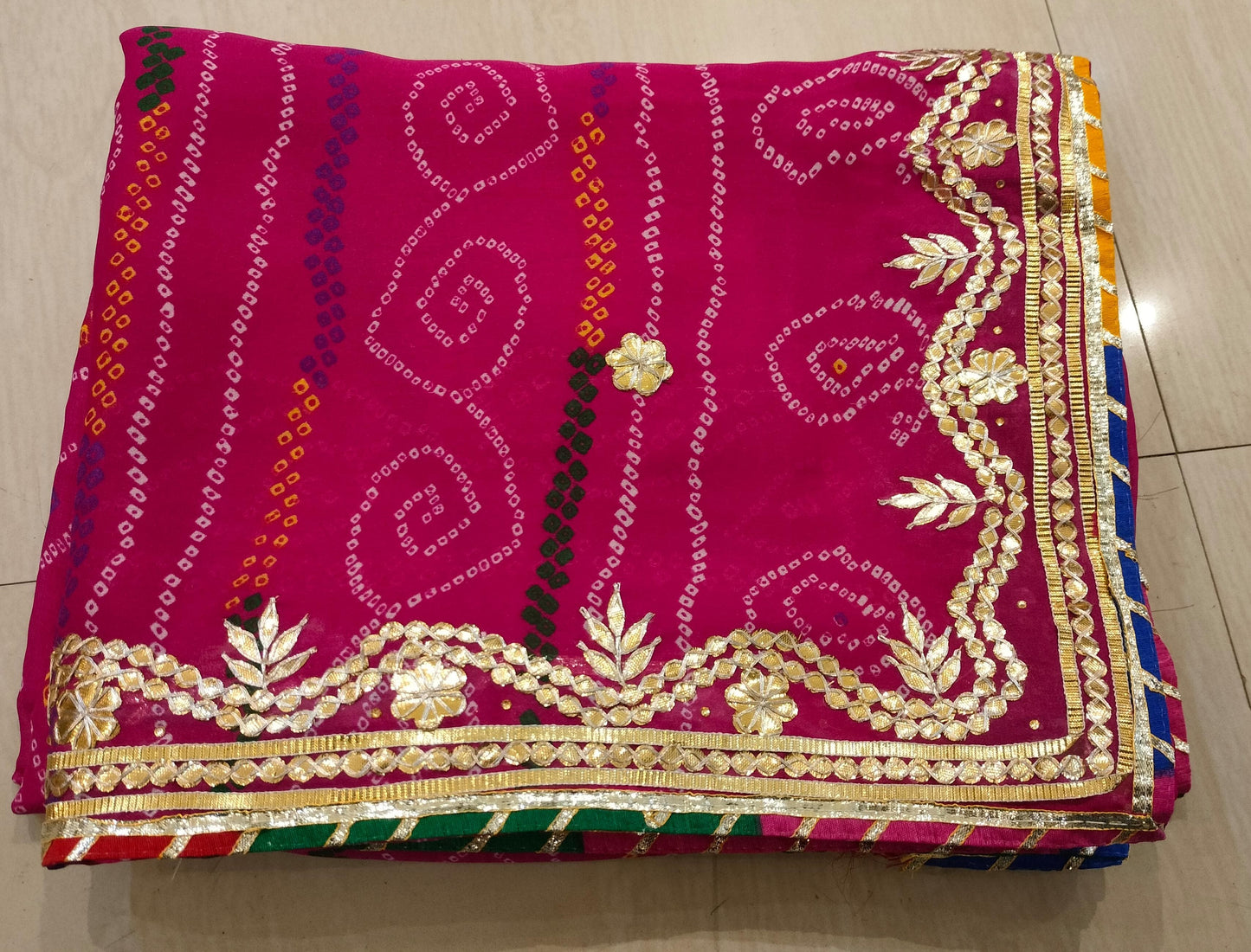 Kayatri New Georgette Moss fabric pachrangi saree