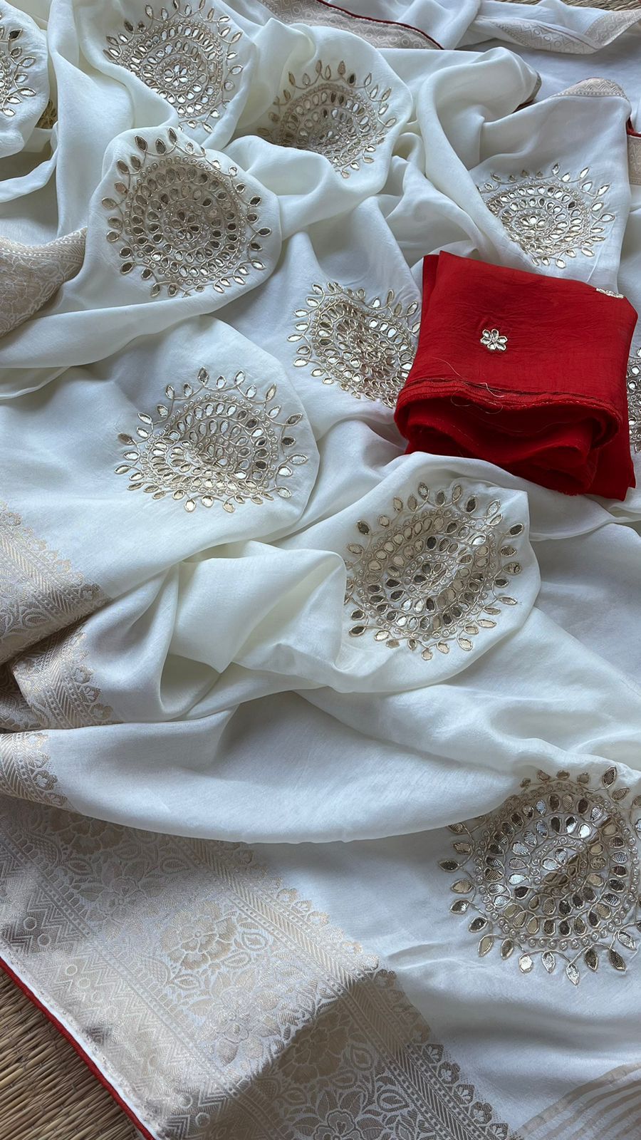 Kayatri New Fabric pure moonga silk saree with beautiful hand work
