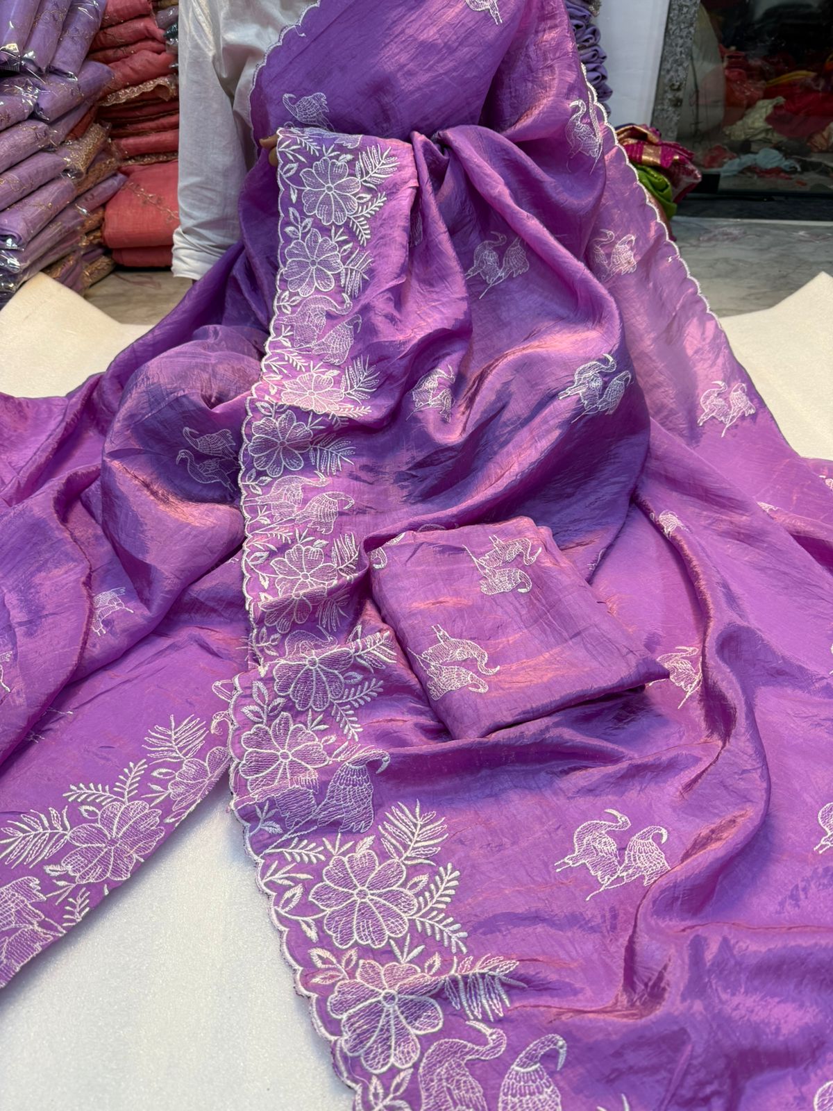 Kayatri New  Beautiful Premium Quality soft gold crush Designer Saree