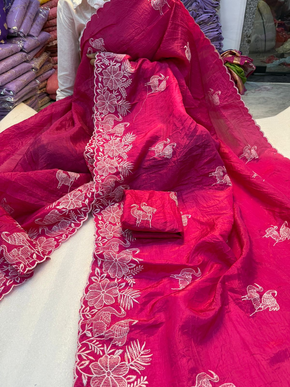 Kayatri New  Beautiful Premium Quality soft gold crush Designer Saree
