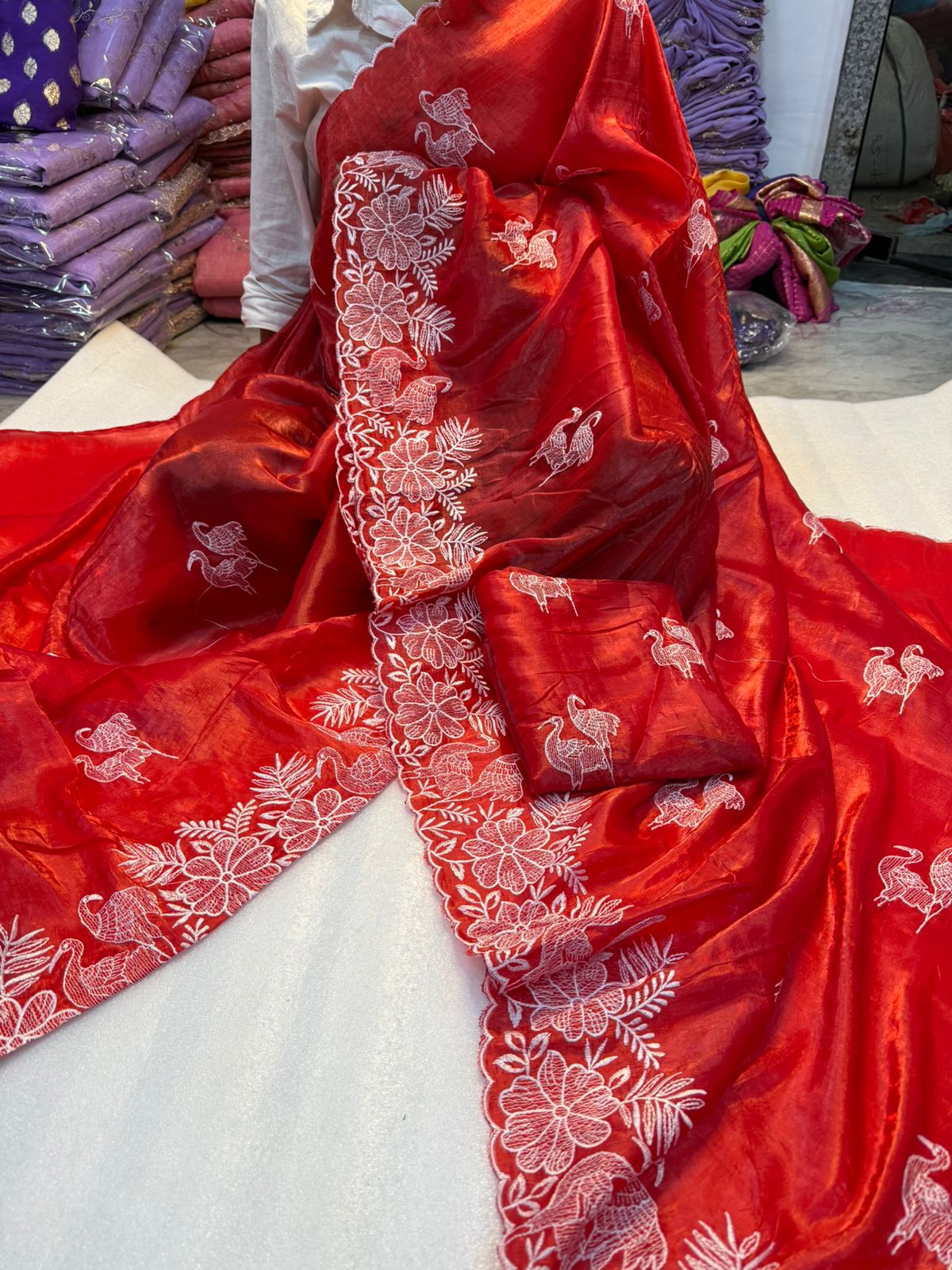Kayatri New  Beautiful Premium Quality soft gold crush Designer Saree