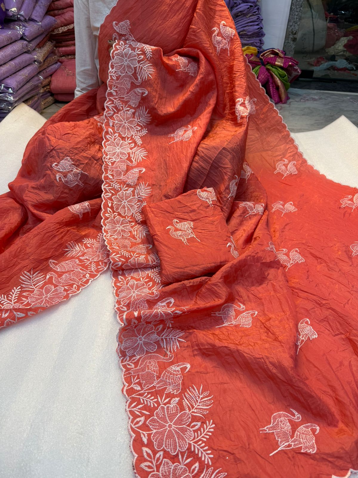 Kayatri New  Beautiful Premium Quality soft gold crush Designer Saree