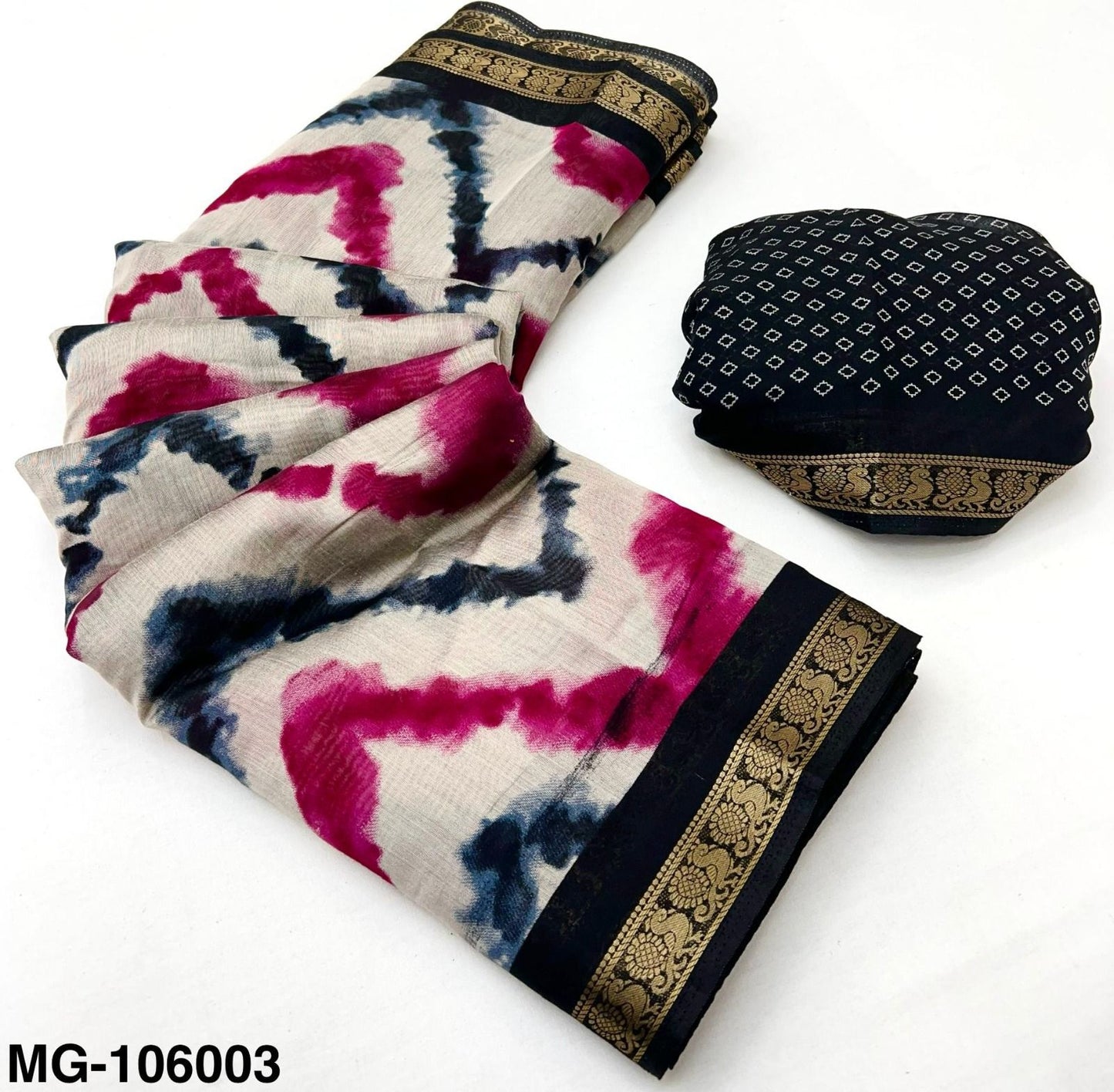 Kayatri New Mangalgiri Cotton with Designer Leheriya Print & Beautiful Saree