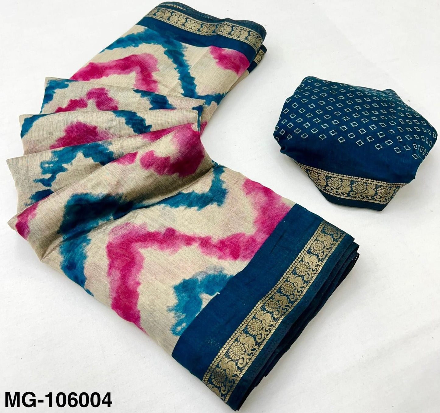 Kayatri New Mangalgiri Cotton with Designer Leheriya Print & Beautiful Saree