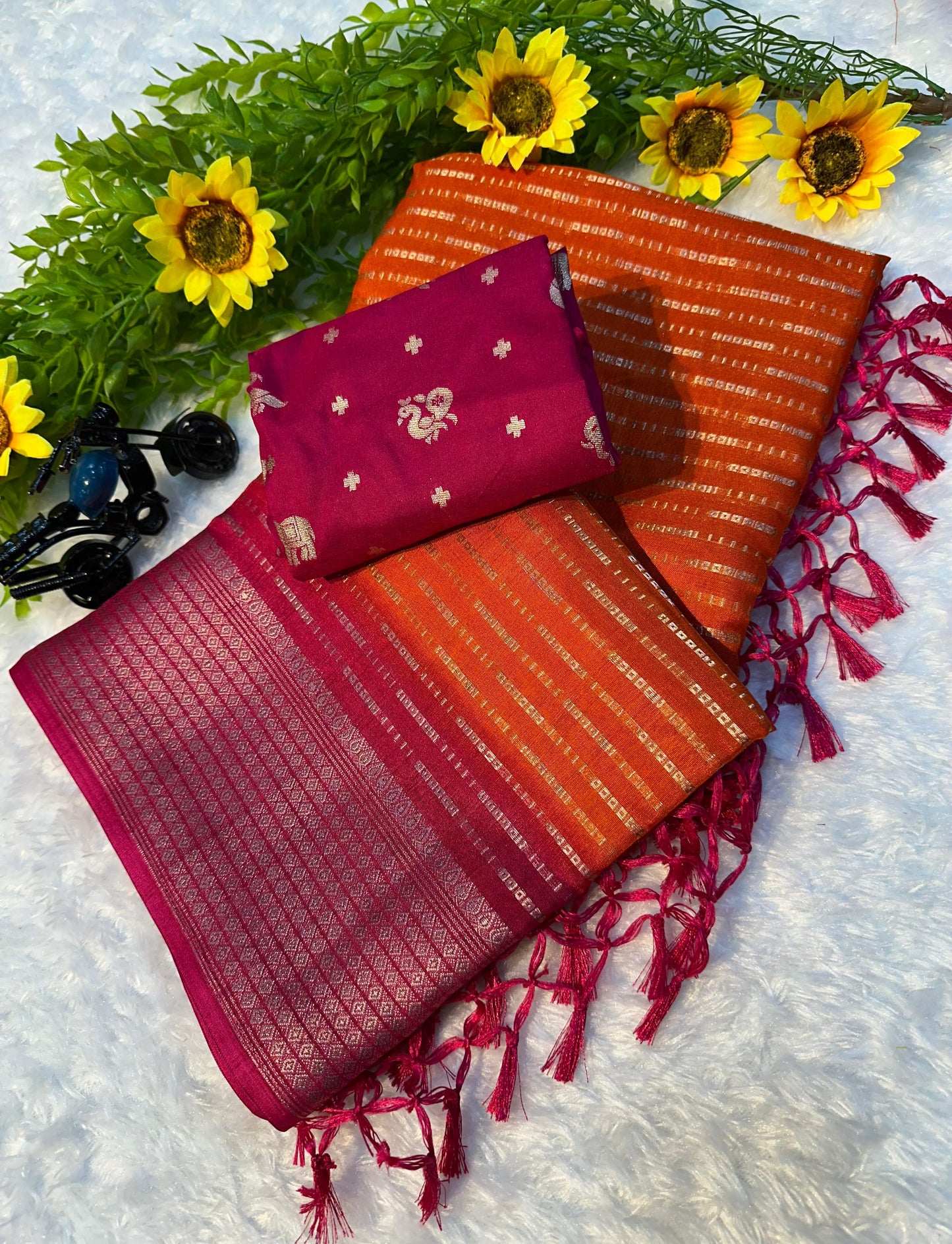 Kayatri New Beautiful heavy mysore silk saree with all over weaving Saree