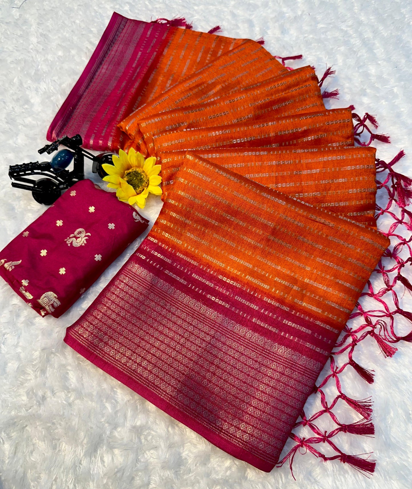 Kayatri New Beautiful heavy mysore silk saree with all over weaving Saree