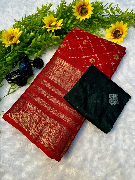 Kayatri New Soft Dola Saree Osam bhadni  paluu  saree