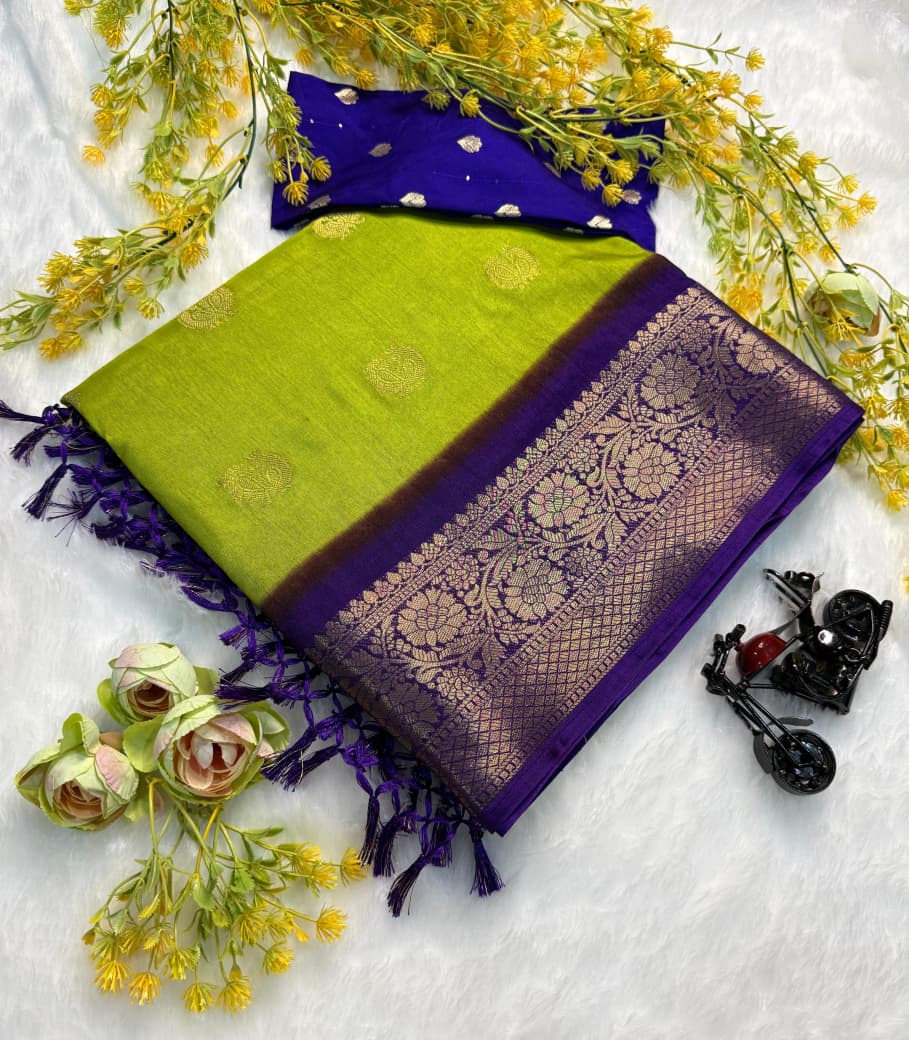 Kayatri New Pure dola silk with jari all over saree jequrd boder same as originall boder Saree