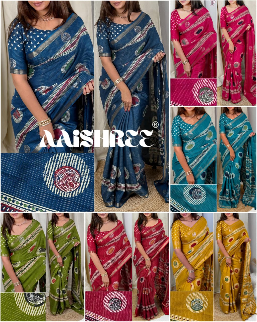 Kayatri New Simple yet elegant  Make a statement with this printed sequins saree