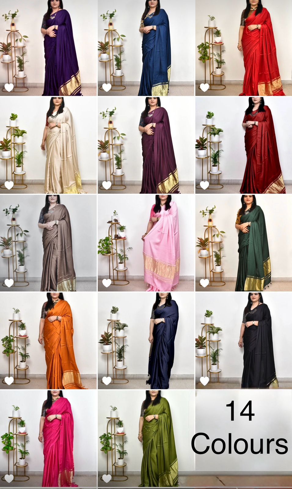 Kayatri New Pure Gajji silk Plain Saree
