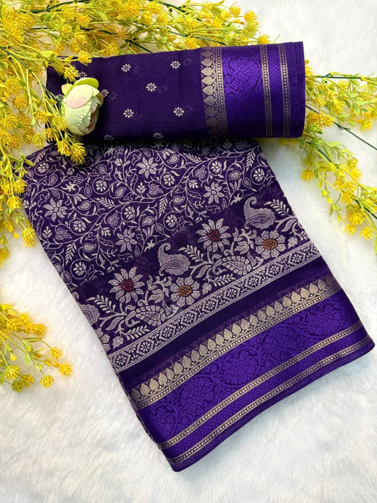 Kayatri New PREMIUM SOFT COTTON MATRIALS WITH PREMIUM FLOWER DESIGN Saree