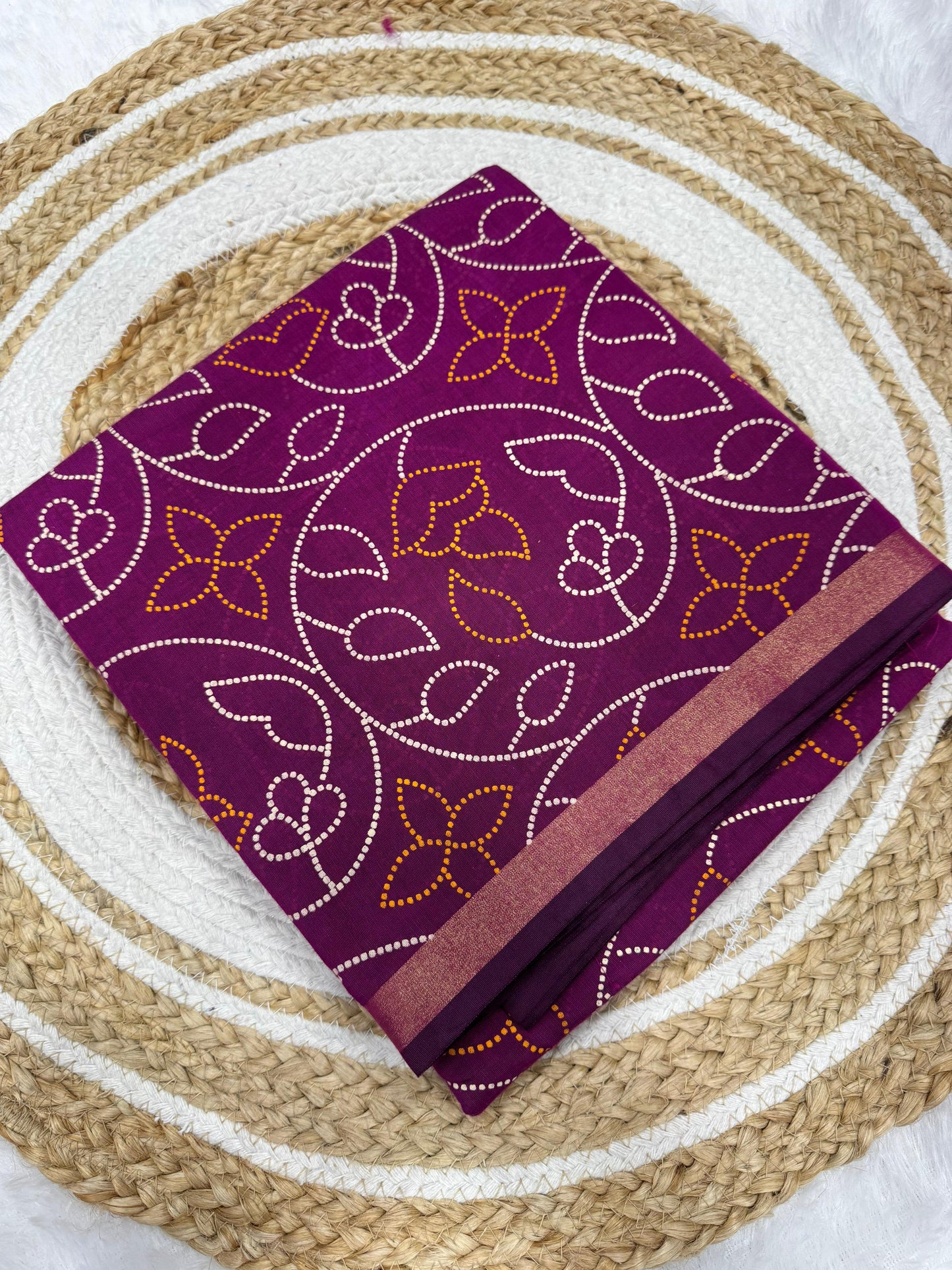 Kayatri New Gadhval Bandhani Saree PRINT Bandhej Saree