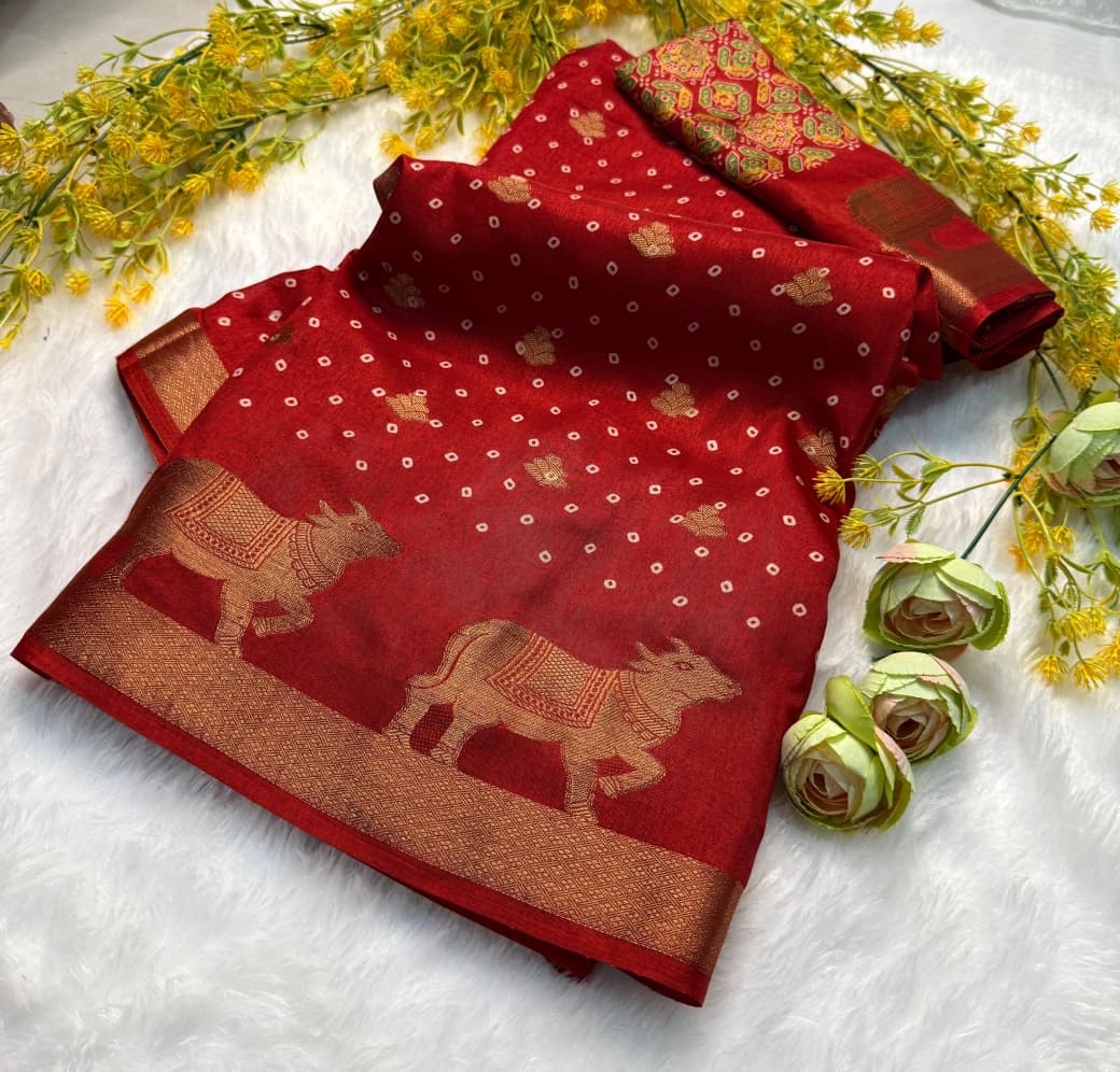 Kayatri New Pure dola silk with jari all over saree jequrd boder same as originall boder Saree