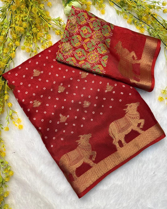 Kayatri New Pure dola silk with jari all over saree jequrd boder same as originall boder Saree