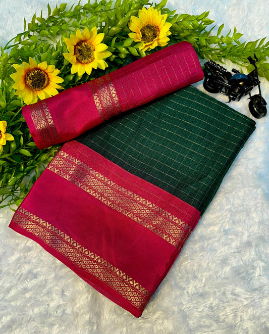 Kayatri New Beautiful heavy mysore silk saree with all over weaving and fantastic Saree