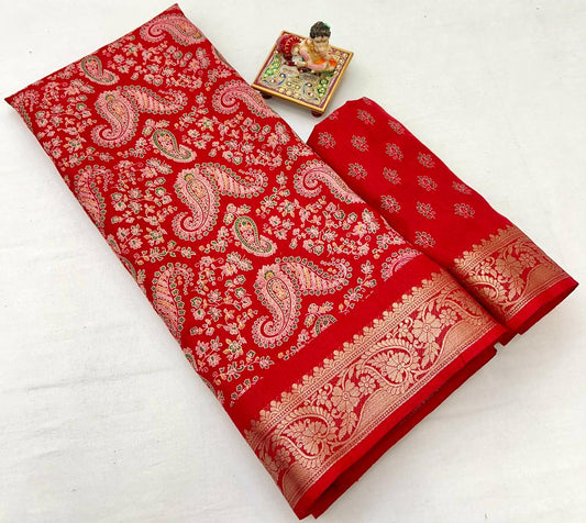 Kayatri New Launching Beautiful Pure Calcutta Dola silk saree  exclusive Print Saree