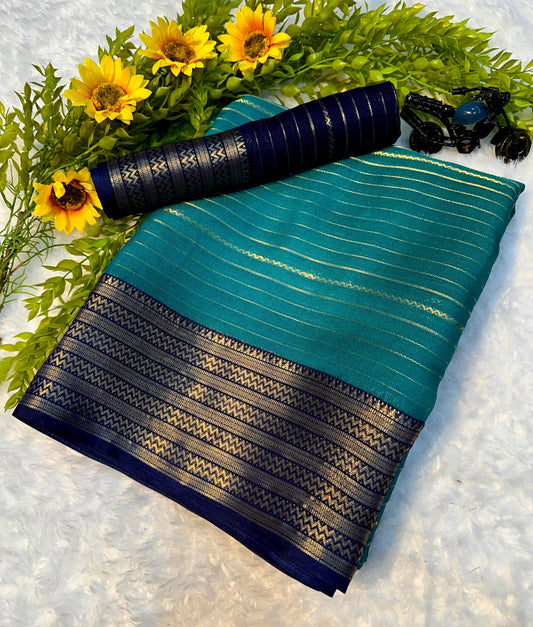 Kayatri New Beautiful Heavy Mysore Silk Saree with All Over Weaving