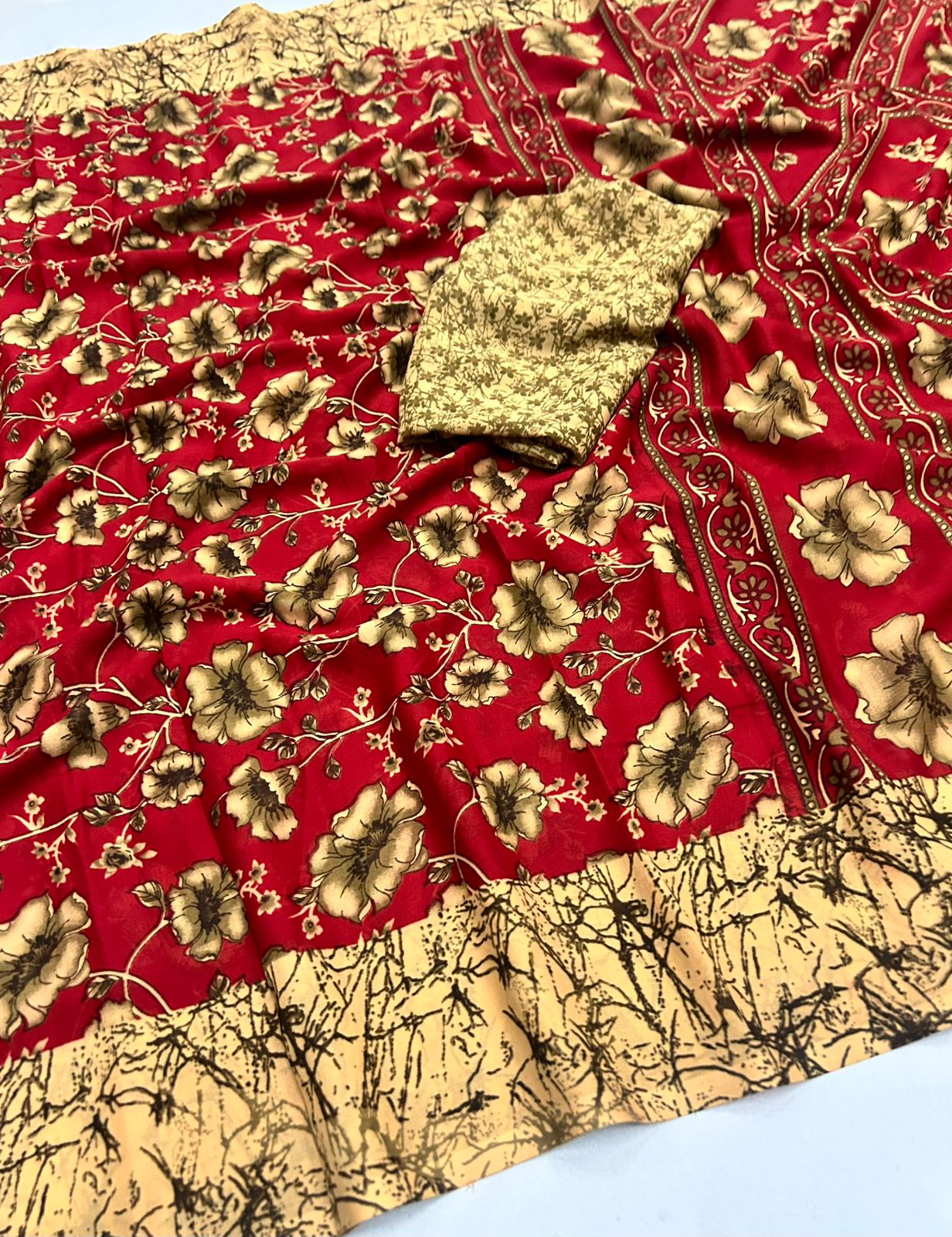 Kayatri New Latest Soft Silk Printed Saree Collection with Running Blouse