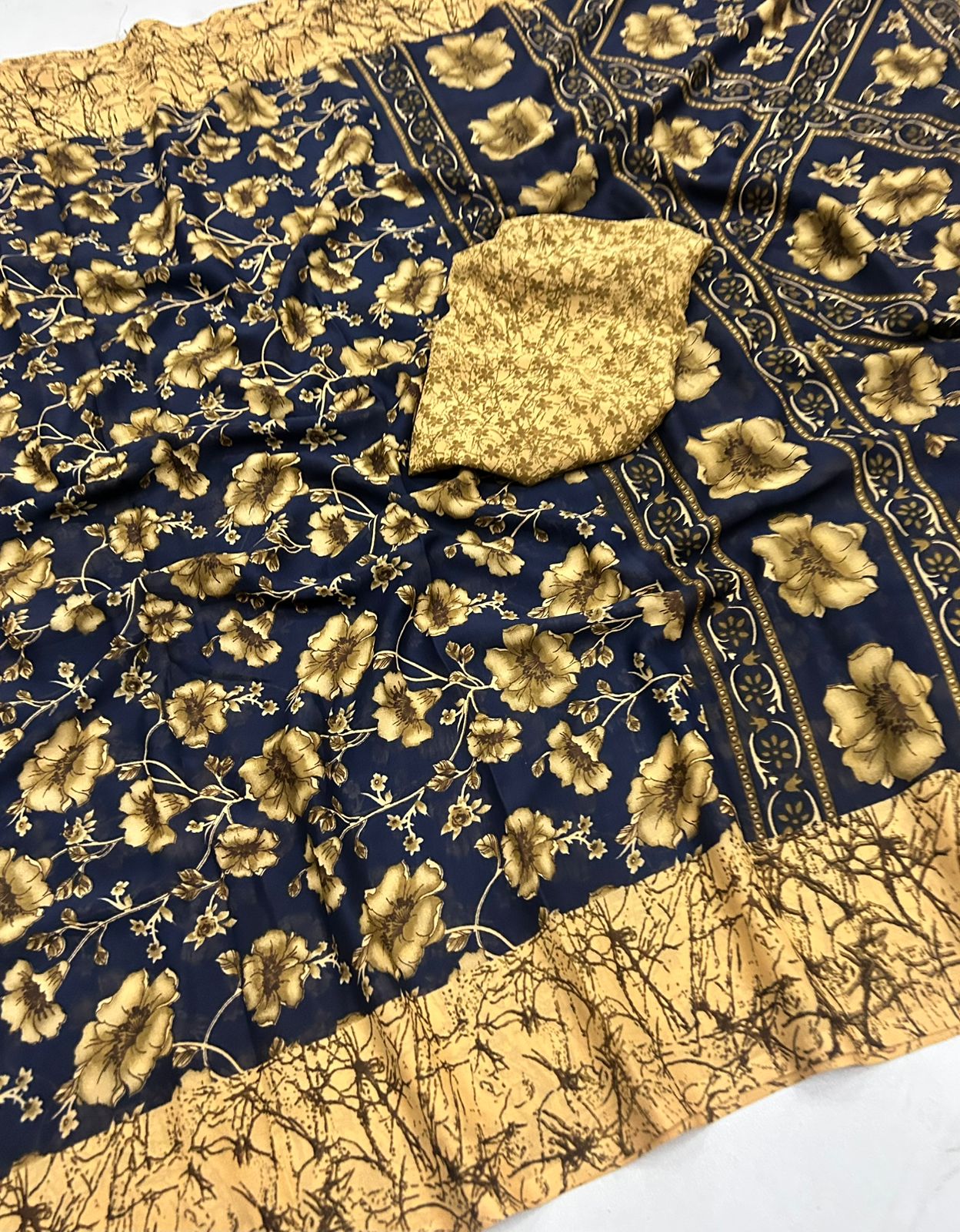 Kayatri New Latest Soft Silk Printed Saree Collection with Running Blouse