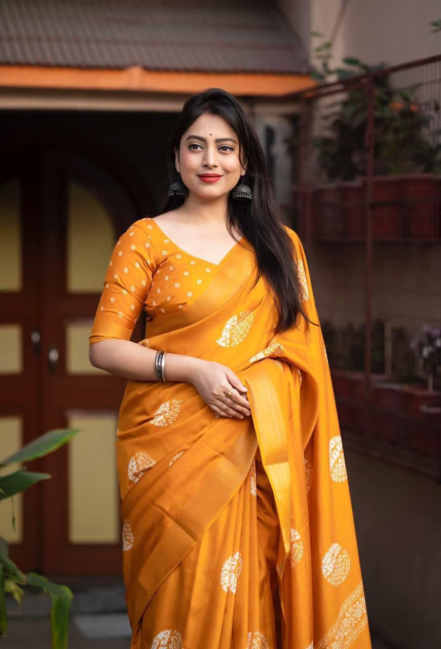 Kayatri New Designer Cotton Crepe Saree with Traditional Batik Style Prints