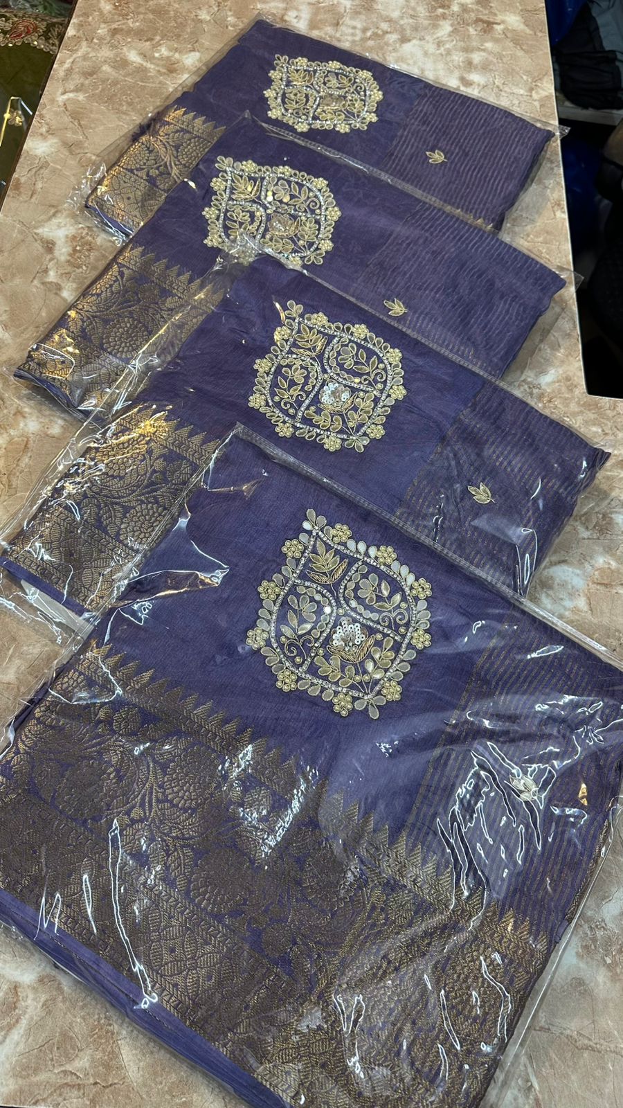 Kayatri New Pure Moonga Silk Saree with Elegant Hand Work