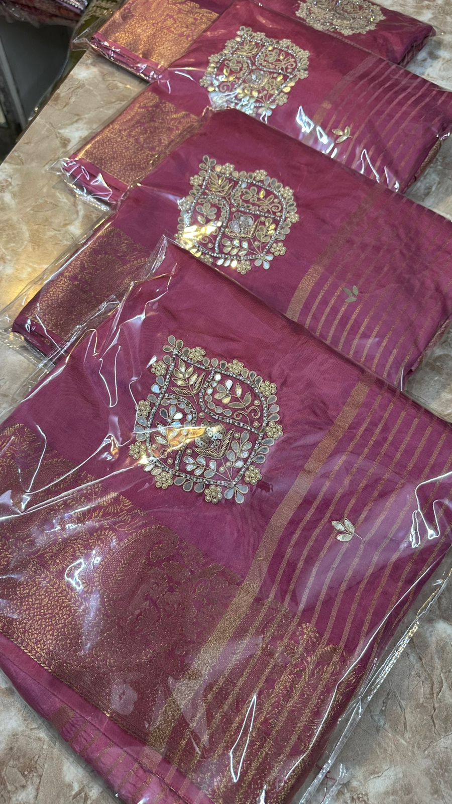 Kayatri New Pure Moonga Silk Saree with Elegant Hand Work