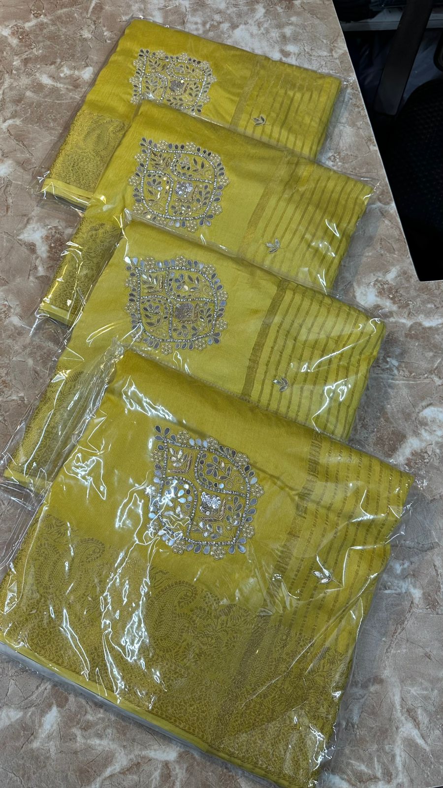 Kayatri New Pure Moonga Silk Saree with Elegant Hand Work