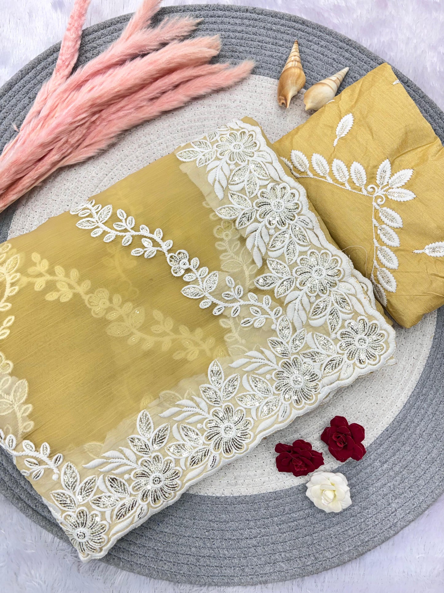 Kayatri New Party Wear Chiffon Saree with Full Sequins Work and Mono Satin Blouse