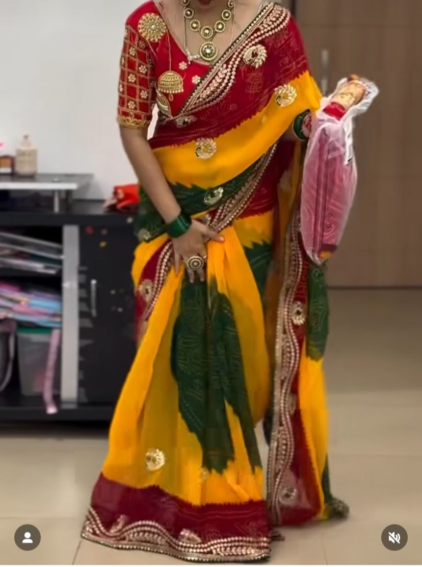 Kayatri New Premium Women’s Choice Georgette Saree with C-Pallu Work