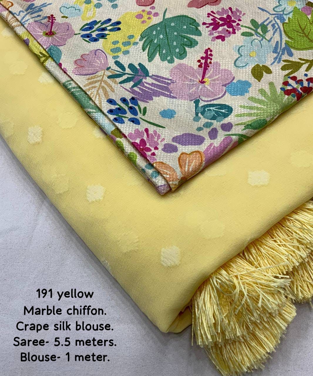 Kayatri New Elegant Marble Chiffon Saree with Crape Silk Digital Blouse