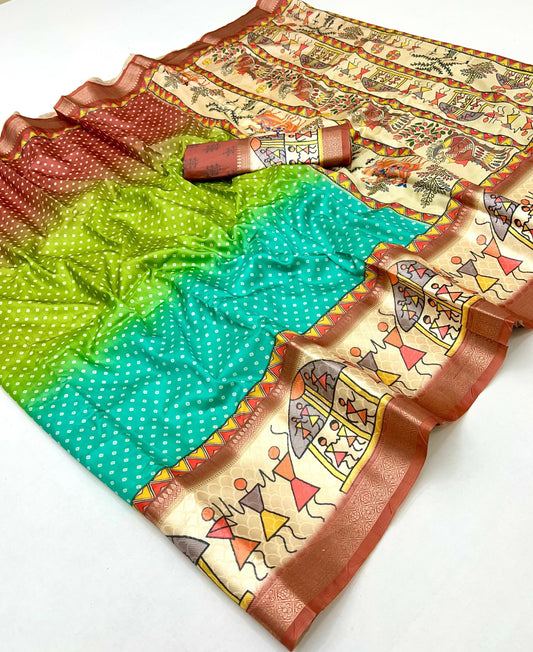 Kayatri New Soft Resham Silk Saree with Self Design & Jacquard Weaving Border