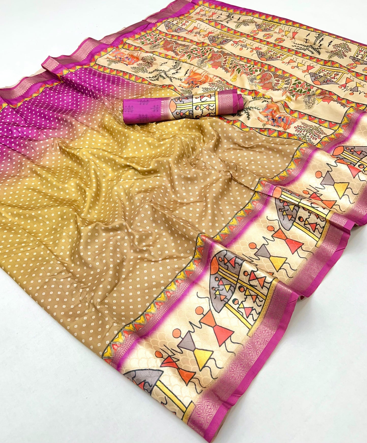 Kayatri New Soft Resham Silk Saree with Self Design & Jacquard Weaving Border