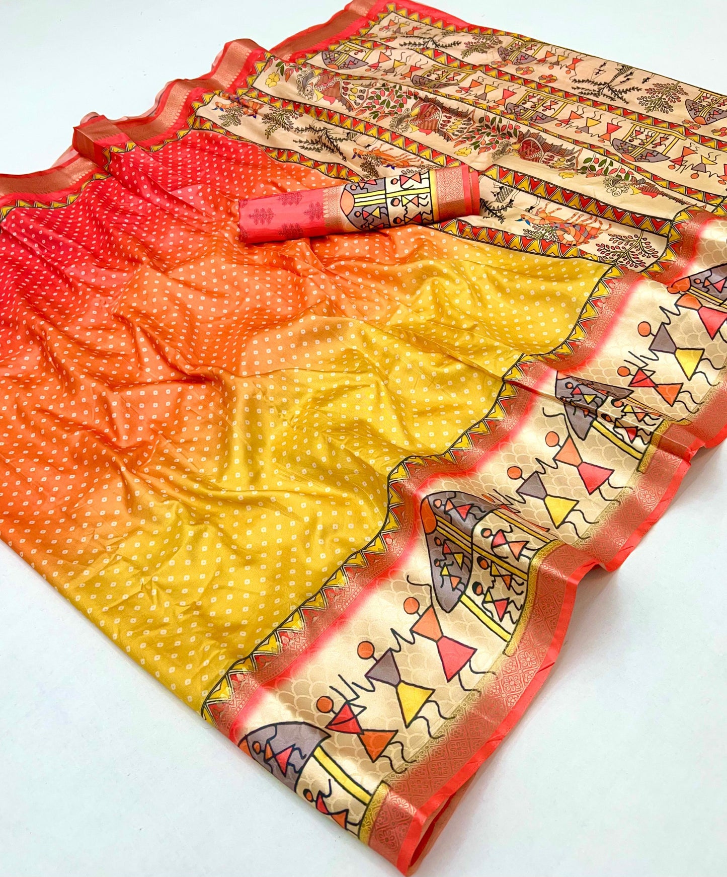 Kayatri New Soft Resham Silk Saree with Self Design & Jacquard Weaving Border