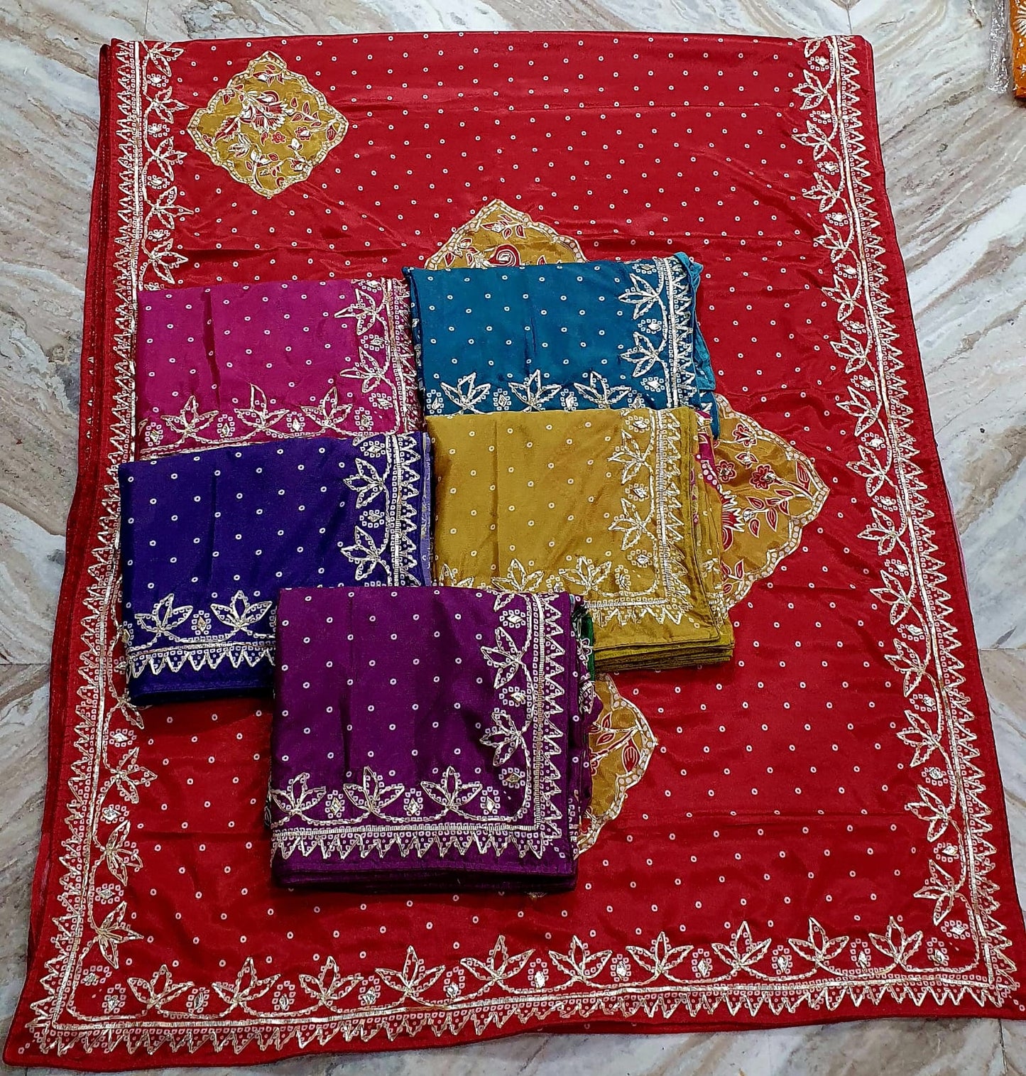 Kayatri New Heavy Soft Chinon Saree with Elegant Gota Patti Work