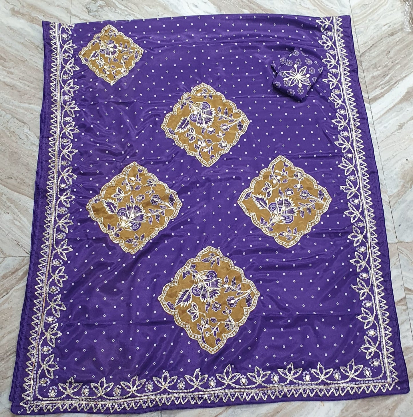 Kayatri New Heavy Soft Chinon Saree with Elegant Gota Patti Work