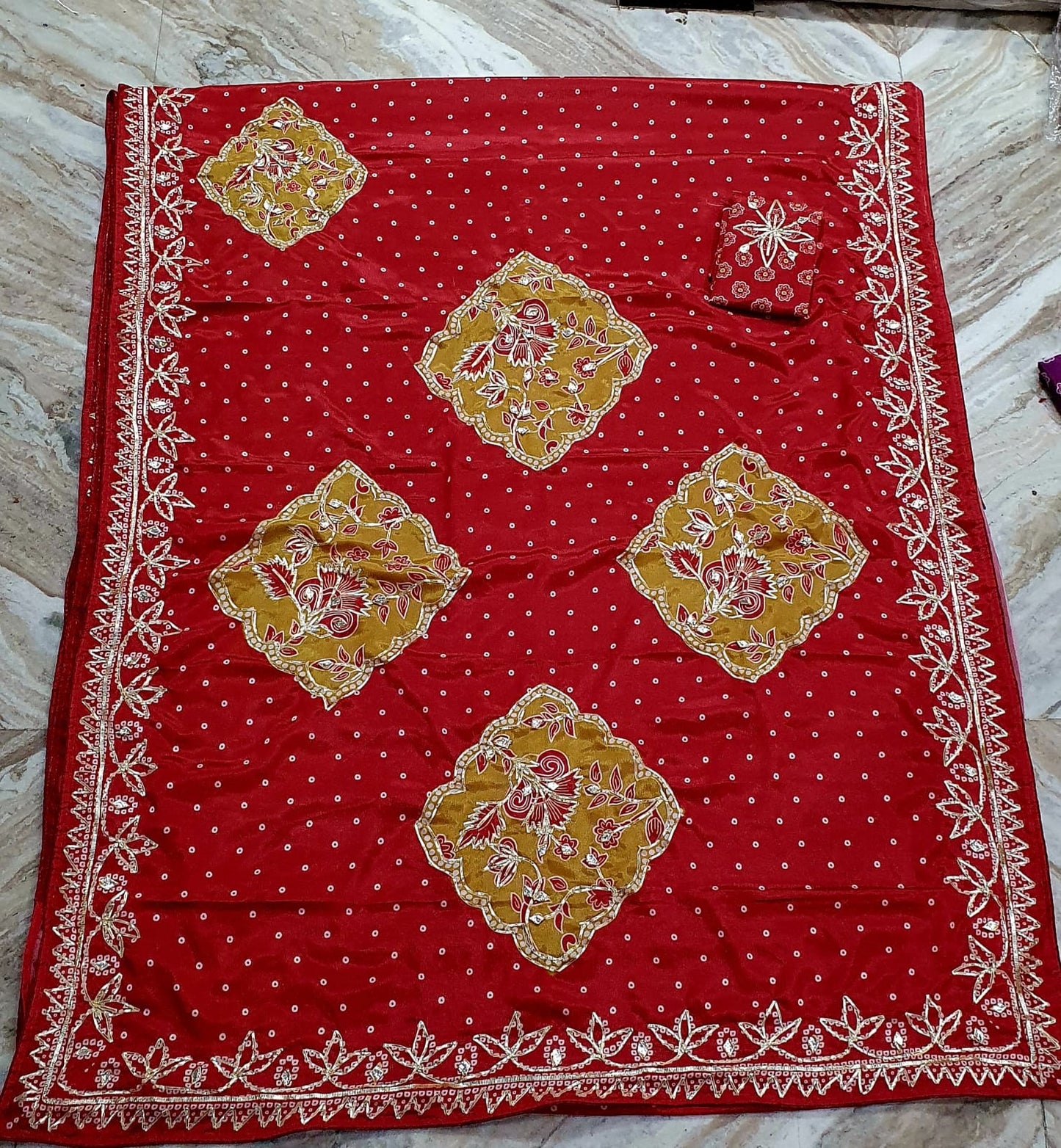 Kayatri New Heavy Soft Chinon Saree with Elegant Gota Patti Work