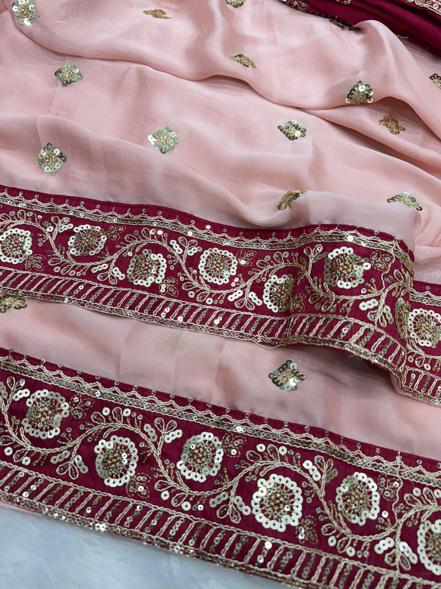 Kayatri New Soft Rangoli Silk Saree with Sequins & Dori Embroidery Work