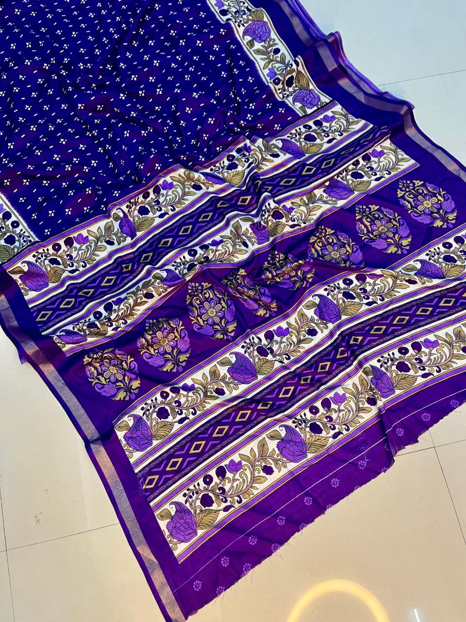 Kayatri New Premium Mangalagiri Heavy Mulmul Cotton Saree with Jacquard Border