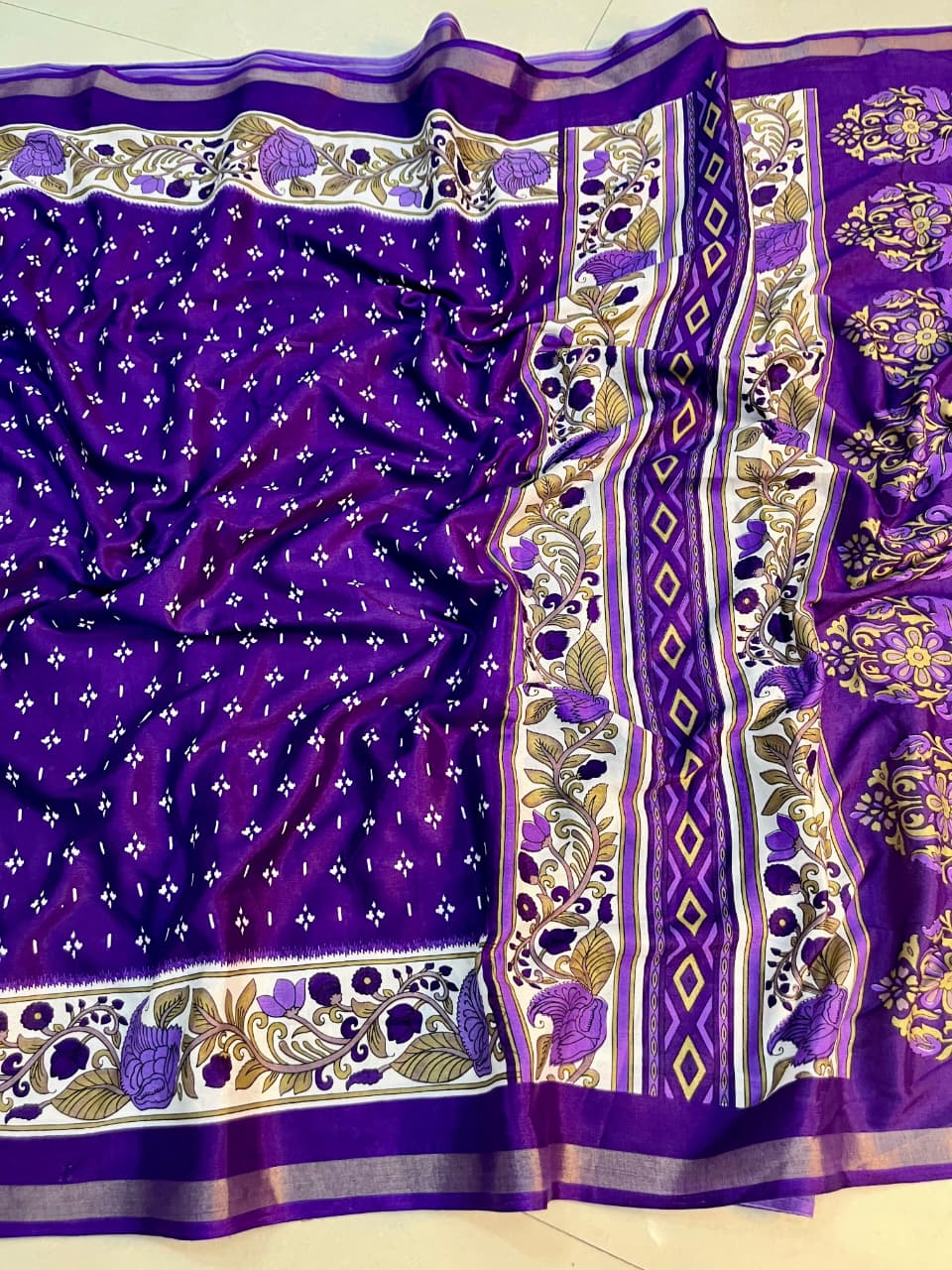 Kayatri New Premium Mangalagiri Heavy Mulmul Cotton Saree with Jacquard Border