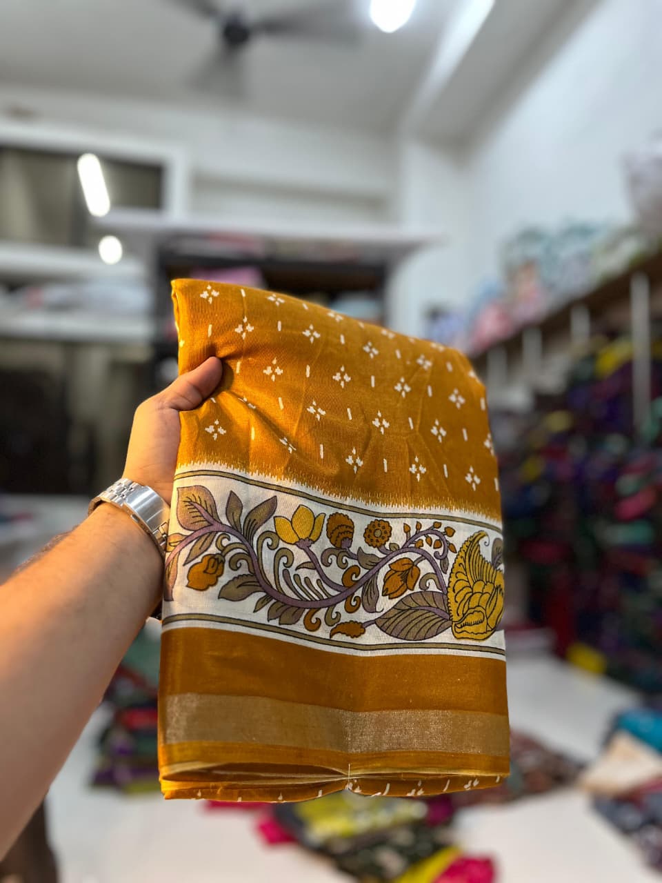 Kayatri New Premium Mangalagiri Heavy Mulmul Cotton Saree with Jacquard Border