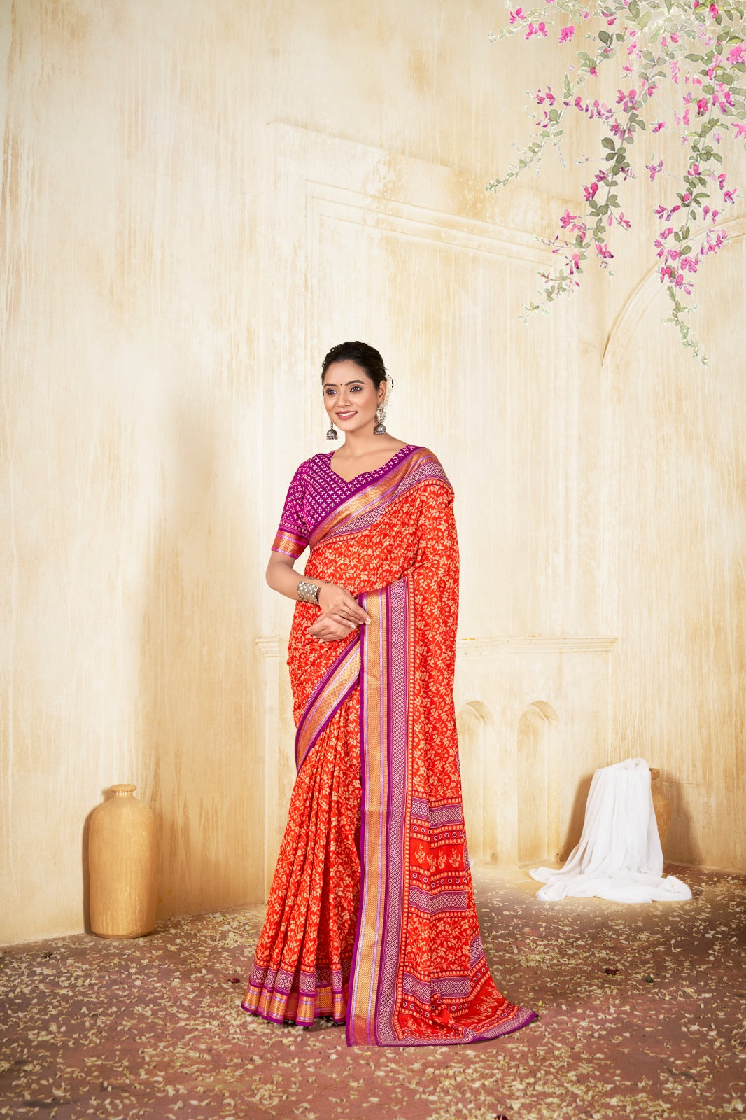 Kayatri New Elegant Pure Cotton Saree with Matching Blouse Piece