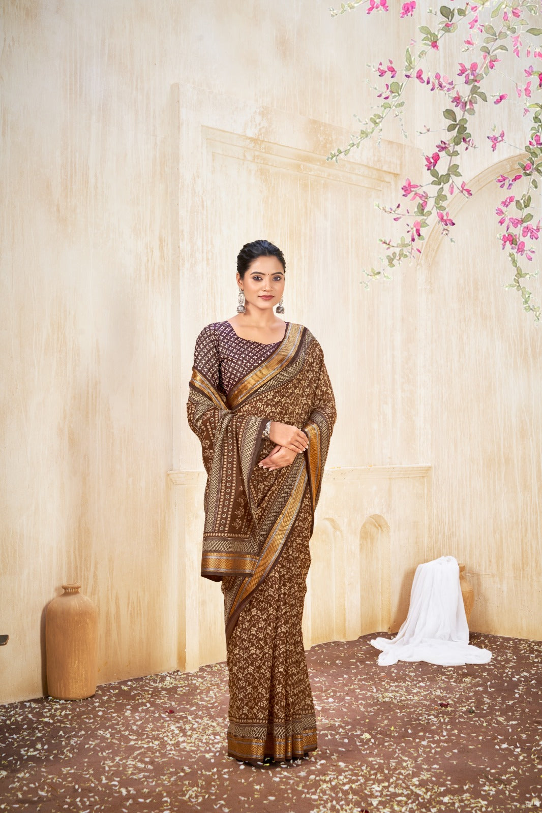 Kayatri New Elegant Pure Cotton Saree with Matching Blouse Piece